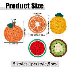 5 set de tasse en polyester pour fruits&nbsp;AJEW-FH0007-38