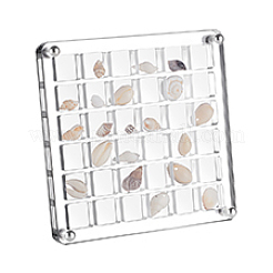 36 коробка для хранения акриловых ракушек с сеткой и крышкой ODIS-WH0061-46