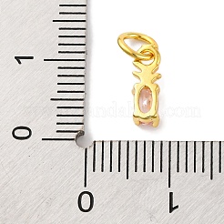 Micro Pave Bijoux de zircone cubique en laiton de placage en râtelier&nbsp;KK-F881-03G-06