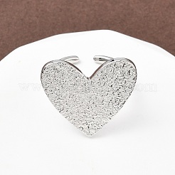 Латунные манжеты в форме сердца для женщин RJEW-A069-09P