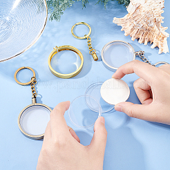 3шт 3 цвета памятная монета акриловый кулон брелок наборы KEYC-FG0001-09A