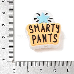 卒業テーマのシリコンビーズ  焦点ビーズ  言葉の達人  きいろ  30x27x10mm  穴：3mm&nbsp;SL-CBAF318-B01