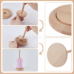 1 Beutel drehbarer Garnspinner aus Holz zum Stricken von Bändern und Seilen&nbsp;AJEW-WR0003-57