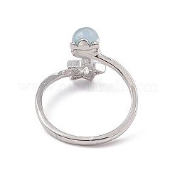 Кольца-манжеты из натурального аквамарина RJEW-G273-05P-02