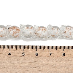 Нити золотых песочных бусин лэмпворк LAMP-P069-02A-02