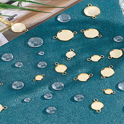 24 шт. 6 стиля кабошонов из нержавеющей стали 304&nbsp;STAS-LP0002-06