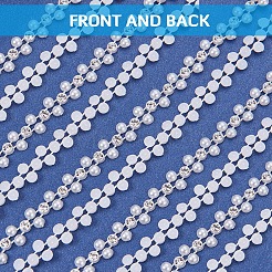 Цветок абс пластика имитация жемчуга из бисера отделка нитями гирлянды CHAC-R001-01