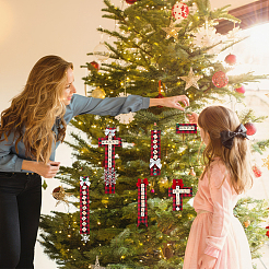 DIY-Bausätze für weihnachtliche Anhänger aus Holz&nbsp;DIY-NB0012-73