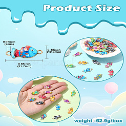 45 pz 9 colori ciondoli connettore in lega di smalto&nbsp;FIND-CJ0002-85