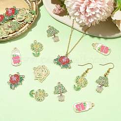 20pcs 5 styles de pendentifs en émail en alliage&nbsp;ENAM-FS0004-48