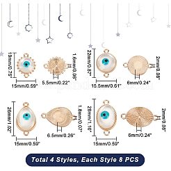 24шт 6 цвета эмалевые подвески KK-NB0001-37