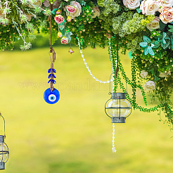 2 шт. стеклянные подвесные украшения для автомобиля в виде индейки от сглаза&nbsp;HJEW-DC0001-14