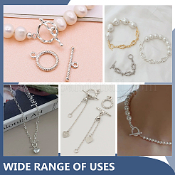 2 шт. 925 застежки-тоггл из стерлингового серебра STER-UN0001-46