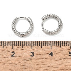Pendientes de aro de acero inoxidable 304 para mujer&nbsp;EJEW-K336-01B-P