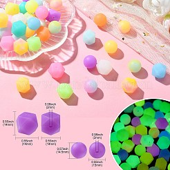 Светящиеся 56 шт. 28 цвета круглые пищевые силиконовые бусины SIL-CJ0001-31