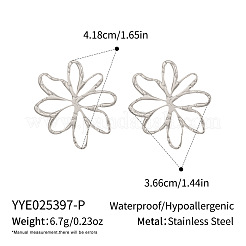 Ohrstecker mit hohlen Blumen aus Edelstahl 304&nbsp;CB8096-2