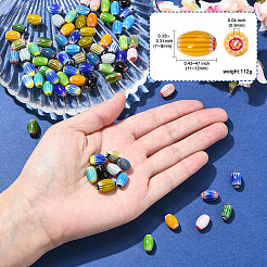90 Stück 15 Farben handgefertigte Millefiori Bunte Malereiperlen&nbsp;LAMP-CJ0002-31