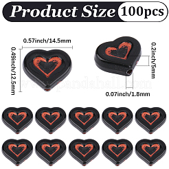 100 Stück undurchsichtige Acrylperlen&nbsp;OACR-PA0001-52