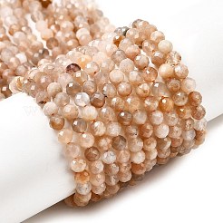 Натуральный персиковый лунный камень G-F619-19A-4mm