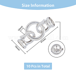 10 шт. латунные раскладывающиеся застежки KK-DC0003-27