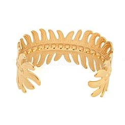 Ионное покрытие(ip) 304 нержавеющая сталь открытые браслеты-манжеты BJEW-S151-03G