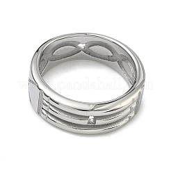 304ステンレススチール製ワイドフィンガーリング  ステンレス鋼色  7mm  内径：18mm&nbsp;RJEW-H230-12C-P