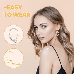 60 шт. 2-х цветная фурнитура для сережек из нержавеющей стали 304&nbsp;STAS-YW0002-69