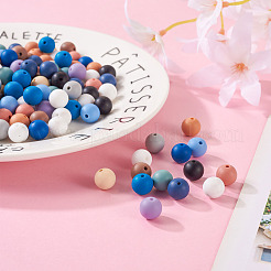 140 шт. 14 цвета пищевые экологически чистые силиконовые бусины SIL-TA0001-32