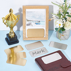 20 шт. 2-х цветные самоклеящиеся визитные карточки из нержавеющей стали 201 AJEW-UN0002-30B