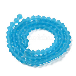 Imitez des brins de perles de verre dépoli en cristal autrichien&nbsp;LS-EGLA-A039-T6mm-MD19