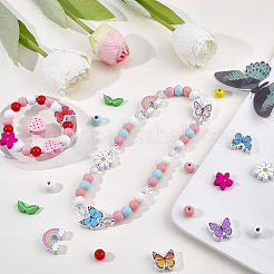 DIY-Set zur Herstellung von Schmetterlings- und Blumenarmbändern&nbsp;DIY-SC0033-01