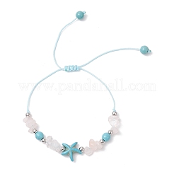 2шт. синтетические бирюзовые бусины в виде черепахи и морской звезды&nbsp;BJEW-JB12064-02