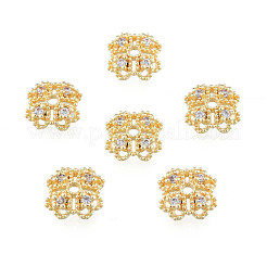 Латунная шапочка из прозрачного кубического циркония KK-N259-34