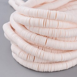 Плоские круглые бусины из глины ручной работы полимерные&nbsp;LS-CLAY-R067-8.0mm-16