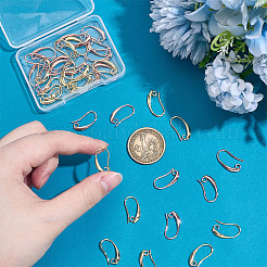 40 шт. 2 цвета латунные крючки для серег&nbsp;KK-ME0002-46