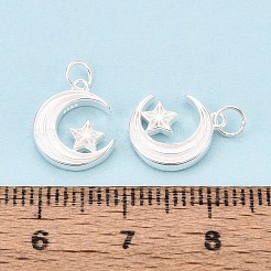 925 серебряная луна со звездными подвесками STER-N016-93S