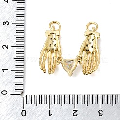 Pendenti in ottone con zirconi chiari&nbsp;KK-H267-033G