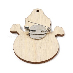 Weihnachtsmotiv-Broschen aus Holz für Damen&nbsp;LS-JEWB-Z029-01C