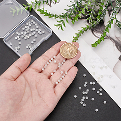 1 нить бусин из натурального белого лунного камня G-OC0005-38