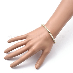 Braccialetti di perline elastici naturali di howlite&nbsp;BJEW-JB05496-01