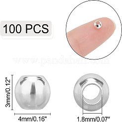 100 шт. бусины из нержавеющей стали марки 304 STAS-UN0025-41