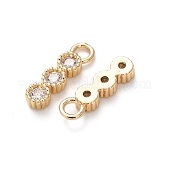 Latón micro pavimenta claro cubic zirconia encantos&nbsp;KK-C253-02B-G