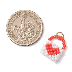 Подвески для сумочек из стеклянного бисера&nbsp;PALLOY-MZ01217-01