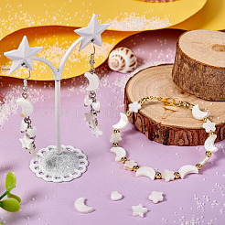 40шт 4 стиля натуральные бусины из пресноводных ракушек&nbsp;SHEL-TA0001-15