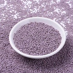 MIYUKIラウンドロカイユビーズ  日本製シードビーズ  11/0  （rr2025)マットの不透明なライトモーブ  2x1.3mm  穴：0.8mm  約1100PCS /ボトル  10 G /ボトル&nbsp;SEED-JP0008-RR2025