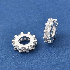 Латунные микропаве из прозрачного кубического циркония&nbsp;KK-K300-02D-S