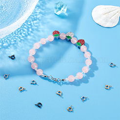 24 шт. 3 стиля ионного покрытия (IP) 304 нержавеющая сталь пружинные кольца застежки STAS-UN0052-58