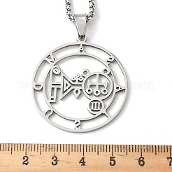 201 подвеска с символом печати демона из нержавеющей стали NJEW-H065-17P