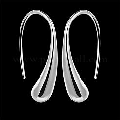 Серьги с подвесками из латуни с серебряным покрытием&nbsp;EJEW-BB11917