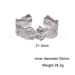 Brazaletes de acero inoxidable 304 texturizados para mujer&nbsp;FS-WG3DC78-02